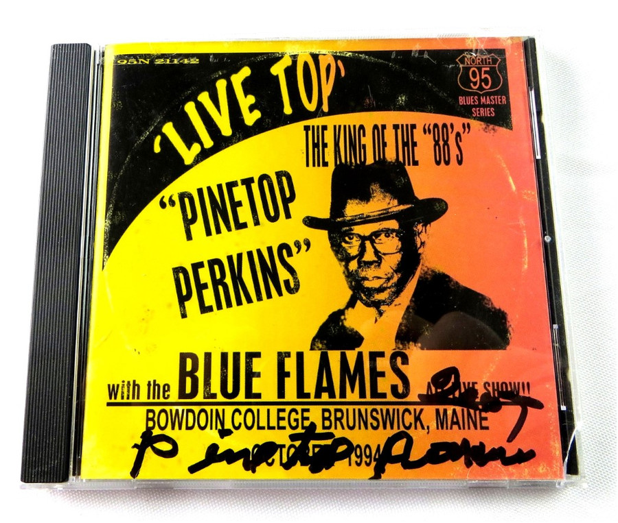 Pinetop Perkins Signed Autographed CD Booklet Live Top JSA AL00633