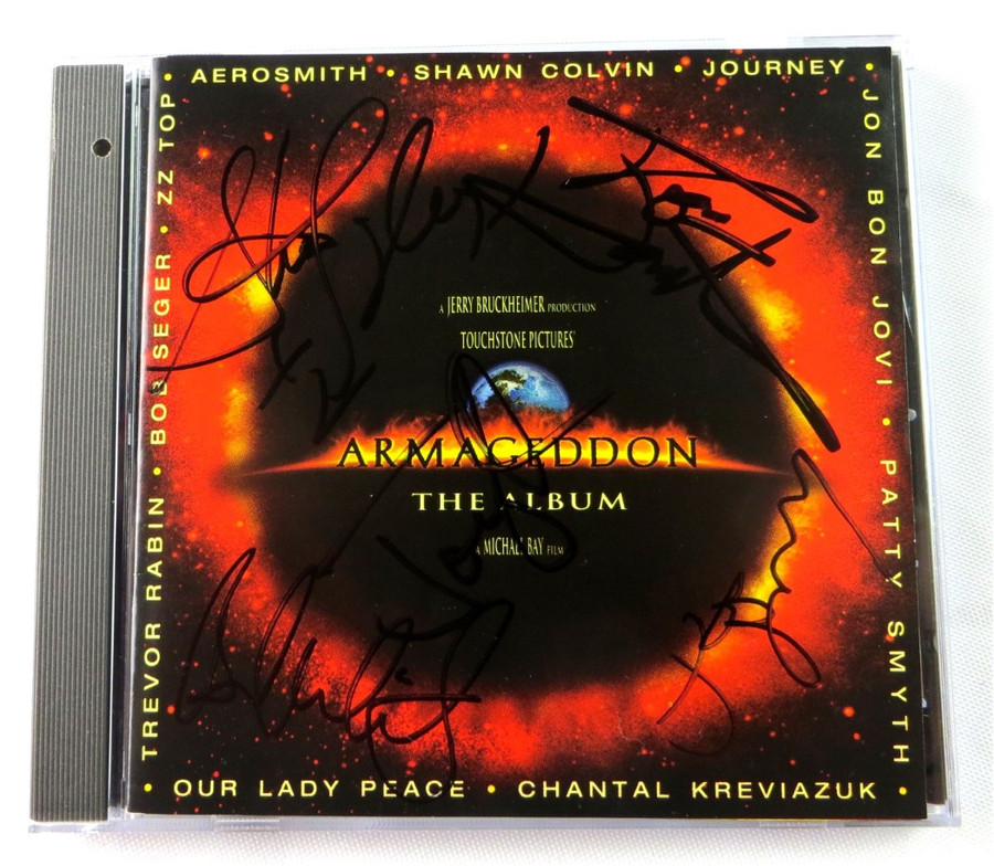 Aerosmith Band Signed Autographed CD Booklet Armageddon Perry Tyler JSA XX76573