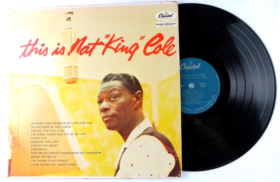 Nat King Cole Signed Autographed Record Album Cover This is . . . BAS AC23856