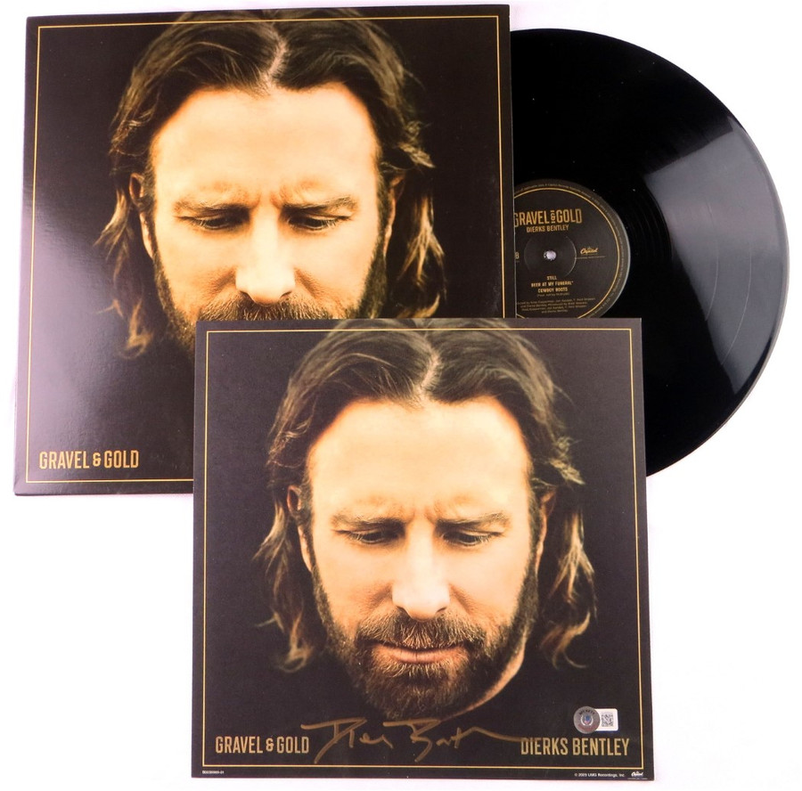 Dierks Bentley Signed Autographed Record Album Insert Gravel and Gold BAS