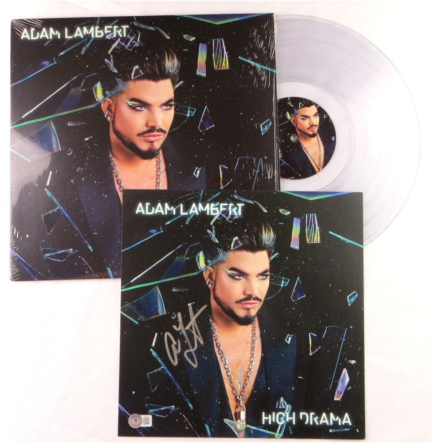 Adam Lambert Signed Autographed Record Album Insert High Drama w/Record BAS