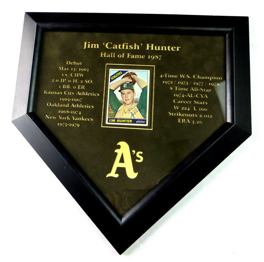 Jim Catfish Hunter Signed Autographed Framed Trading Card A's JSA AL41192