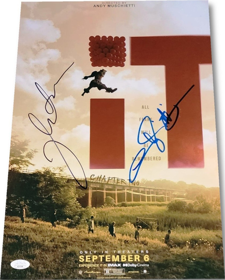 Jessica Chastain & Andy Muschietti Signed Autographed 12x18 Photo IT JSA AQ10144