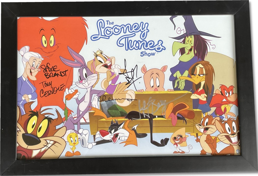 The Looney Tunes Cast Signed 11x17 Photo Spike Brandt, Tony Cervone, +3 JSA