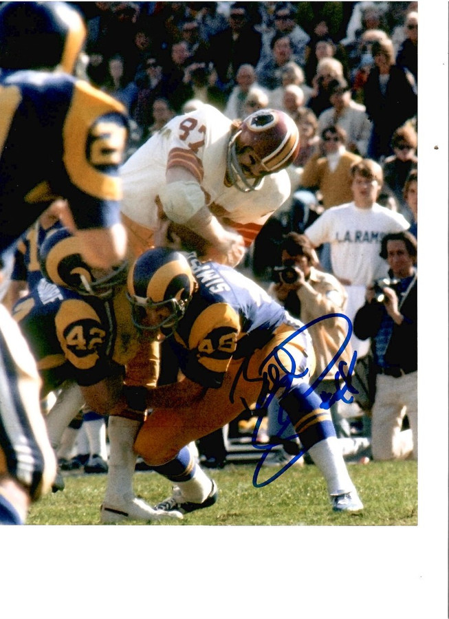 Bill Simpson Signed Autographed 8x10 Photo LA Rams Defensive Back W/ COA B