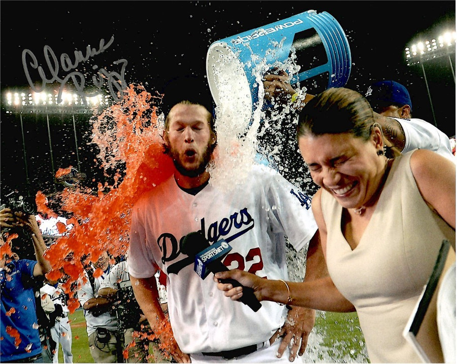 Alanna Rizzo Signed Autographed 8x10 Photo LA Dodgers Reporter W/ Clayton Kershaw