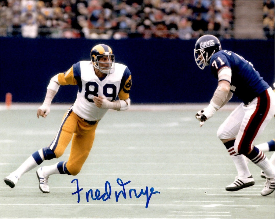 Fred Dryer Signed Autographed 8x10 Photo Rams Defensive End W/ COA G