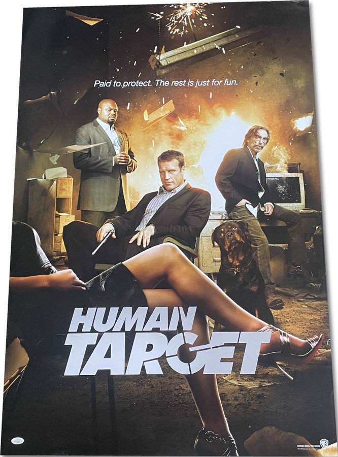 Chi McBride Signed Autographed 27x40 Original WB Poster Human Target JSA