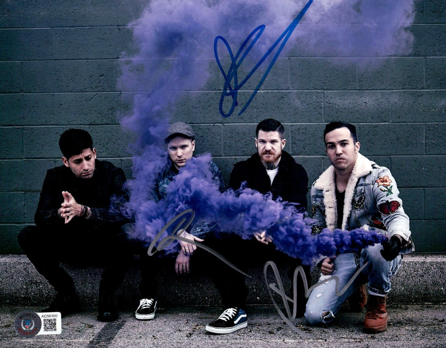 Fall Out Boy Band Signed Autographed 8X10 Photo Wentz Stump Hurley BAS AC56300