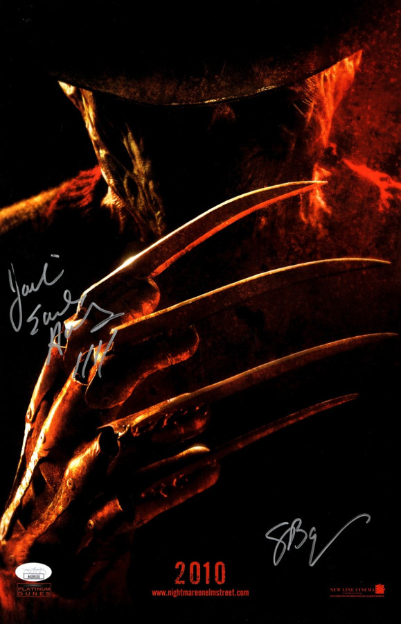 Jackie Earle Haley Samuel Bayer Signed 11X17 Poster Nightmare on Elm Street JSA