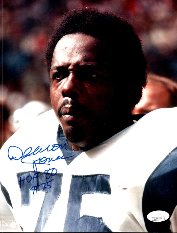 Deacon Jones Signed Autographed 8X10 Photo Rams Legend "HOF 80" JSA AI69378