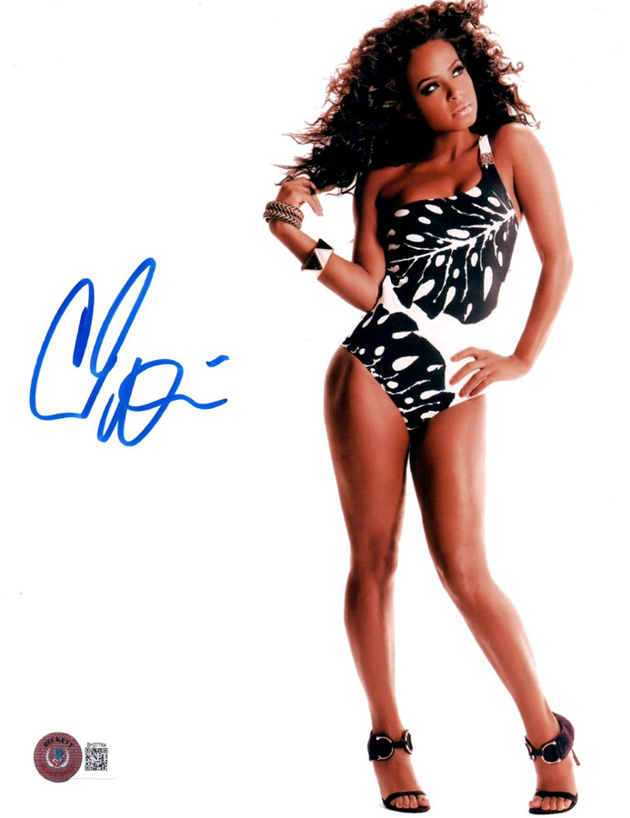 Christina Milan Signed Autographed 8X10 Photo Sexy Curls Swimsuit BAS BH27764