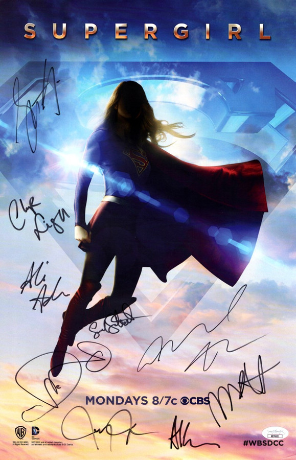 Supergirl Cast Signed Autographed 11X17 Poster Benoist Brooks +7 JSA XX76651