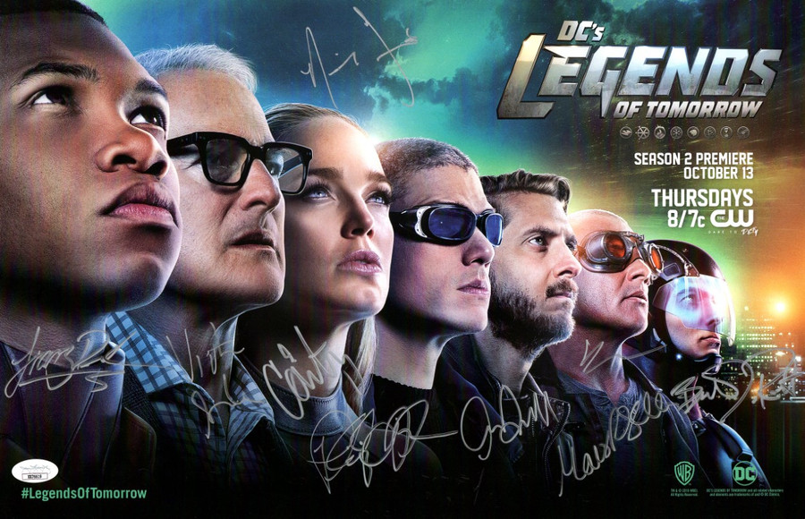 DC Legends of Tomorrow Cast Signed Autographed 11X17 Poster Routh +8 JSA XX76619