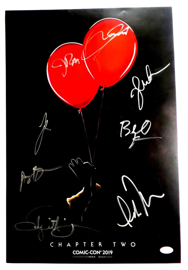 IT Chapter 2 Cast Signed Autographed 13X20 Poster Chastain Hader +6 JSA XX76698