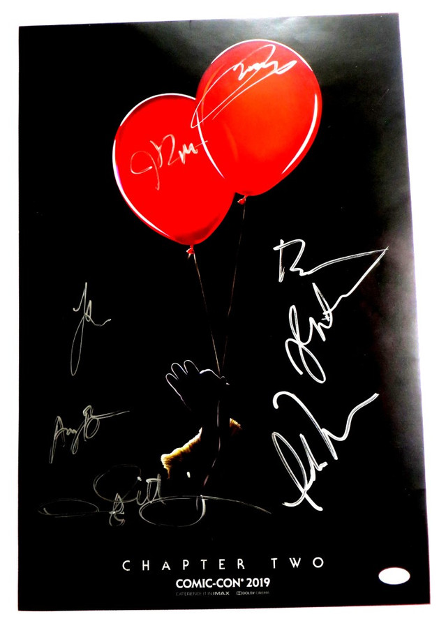 IT Chapter 2 Cast Signed Autographed 13X20 Poster Chastain Hader +6 JSA XX76599