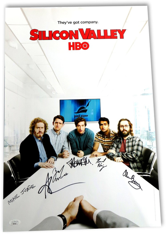 Silcon Valley Cast Signed Autograph 13X20 Poster Judge Crew 6 Autos JSA XX76687