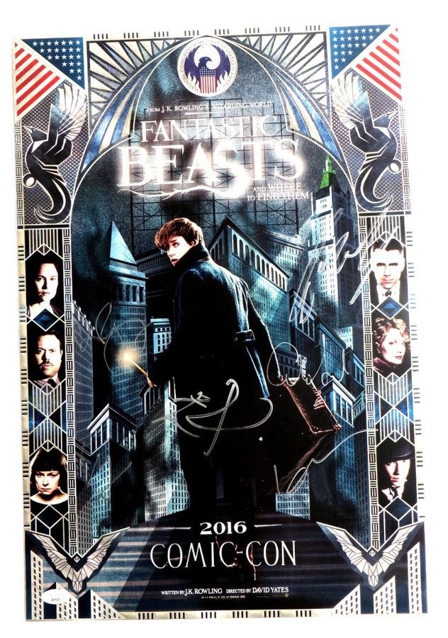 Fantastic Beasts Multi Autographed 13X20 Poster Redmayne Farrell +4 JSA XX76685