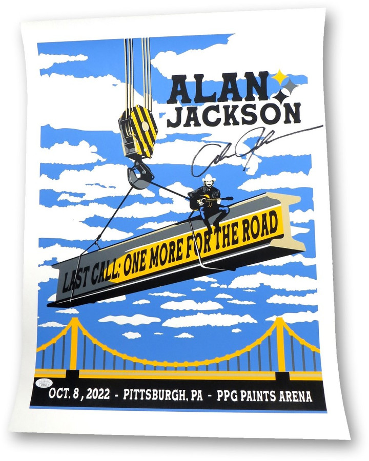 Alan Jackson Signed Autographed 18X24 Poster 2022 Pittsburgh, PA JSA AI98940