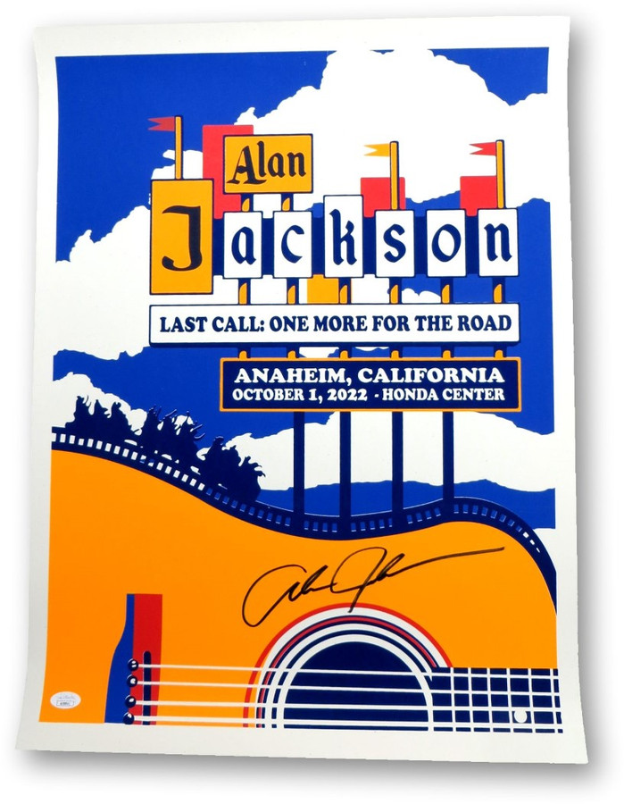 Alan Jackson Signed Autographed 18X24 Poster 2022 Anaheim, CA JSA