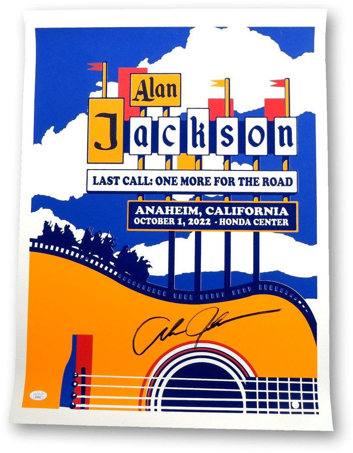 Alan Jackson Signed Autographed 18X24 Poster 2022 Anaheim, CA JSA AI98942