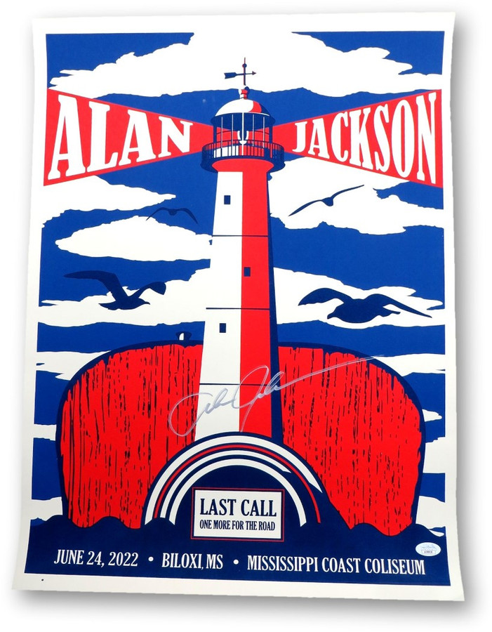 Alan Jackson Signed Autographed 18X24 Poster 2022 Biloxi, MS JSA