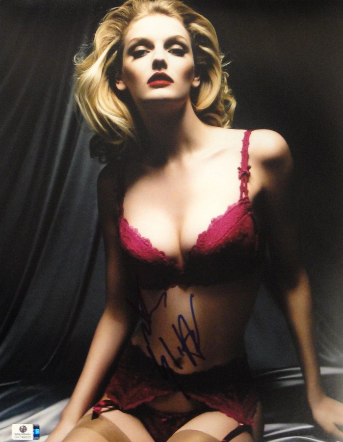 Lydia Hearst Hand Signed Autograph 11x14 Photo Sexy in LingerieJSA U16253