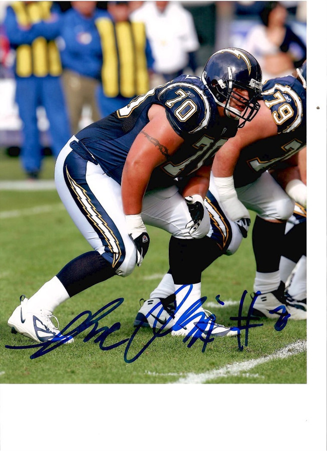 Shane Olivea Signed Autographed 8x10 Photo Chargers Offensive Lineman W/ COA