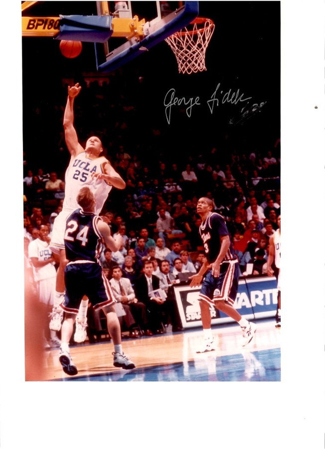 Geroge Zidek Signed Autographed 8x10 Photo UCLA Center (Smudged) W/ COA