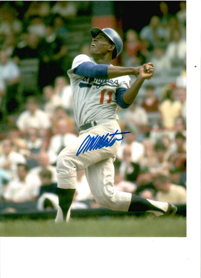 Manny Mota Signed Autographed 8x10 Photo LA Dodgers Outfielder W/ COA D