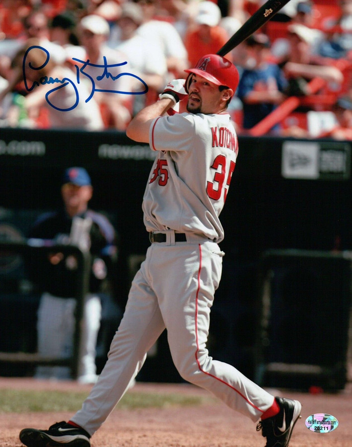 Casey Kotchman Signed 8X10 Photograph Autograph Angels After Swing High w/COA