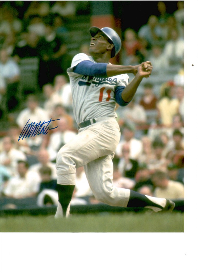 Manny Mota Signed Autographed 8x10 Photo LA Dodgers Outfielder W/ COA E