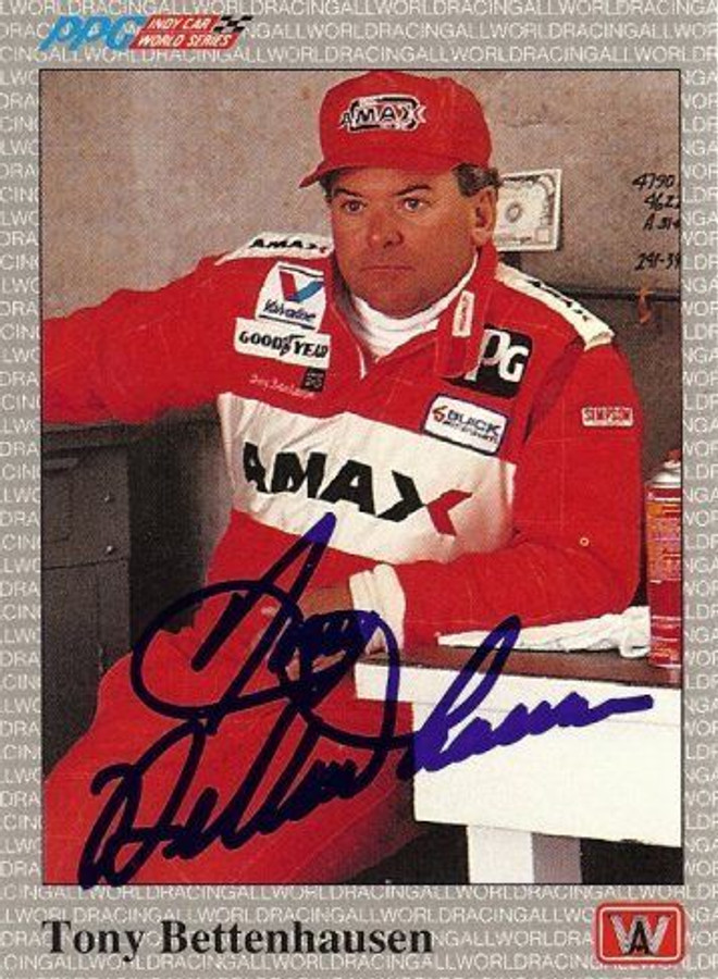 Tony Bettenhausen 1991 All World Indy Signed Card Auto