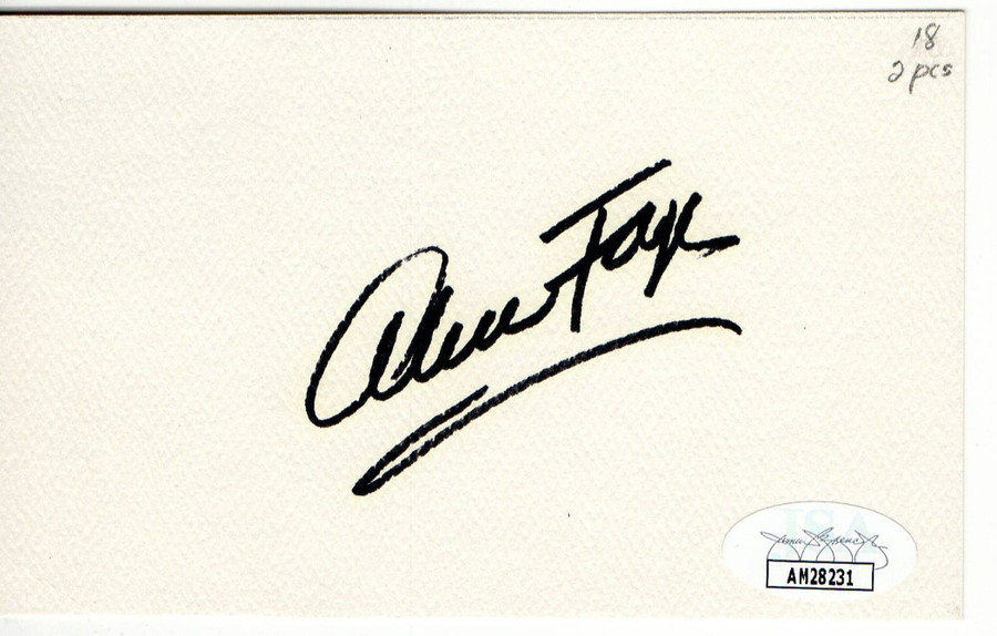 Alice Faye Signed Autographed Index Card Hello, Frisco, Hello JSA AM28231