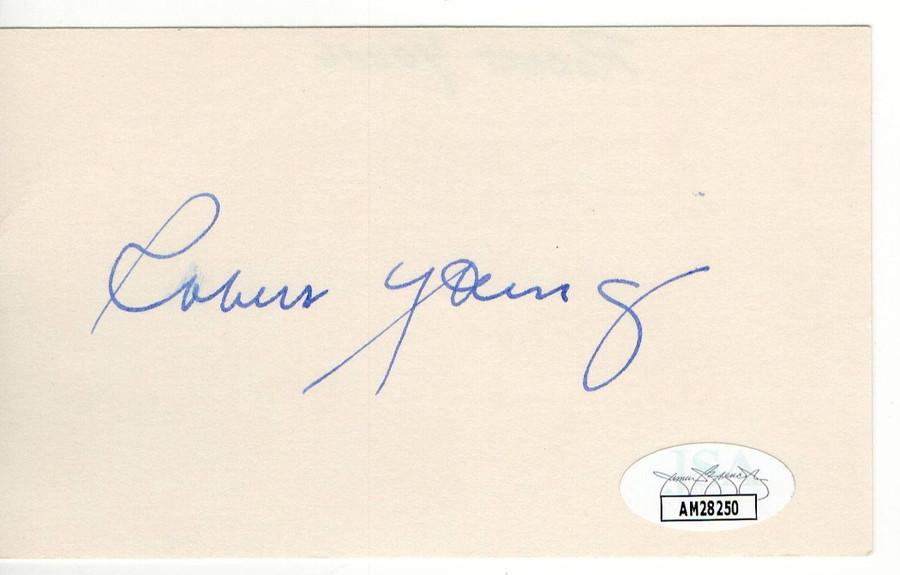 Robert Young Signed Autographed Index Card Father Knows Best JSA AM28250