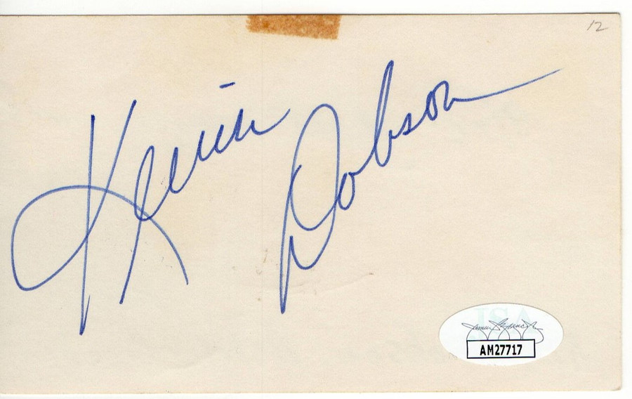 Kevin Dobson Signed Autographed Index Card Kojak Knot's Landing JSA AM27717