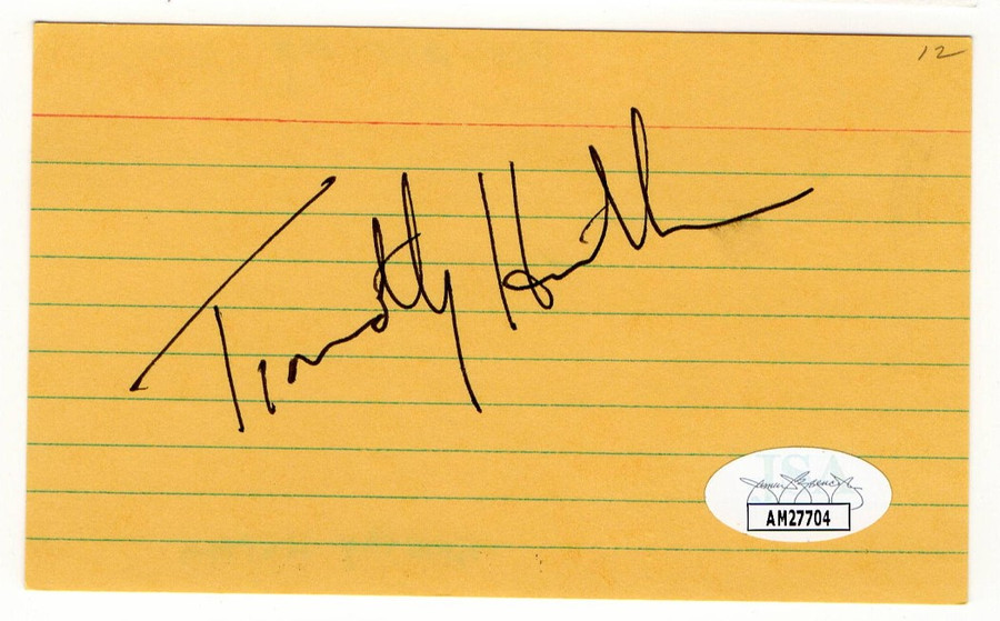 Timothy Hutton Signed Autographed Index Card Ordinary People Taps JSA AM27704