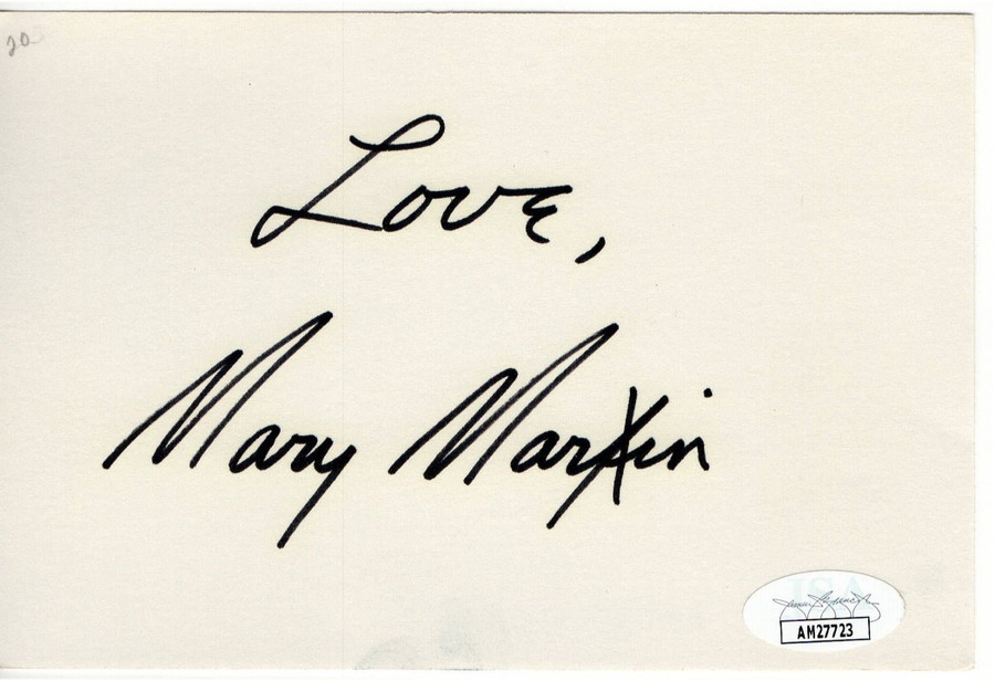 Mary Martin Signed Autographed Index Card The Sound of Music JSA AM27723