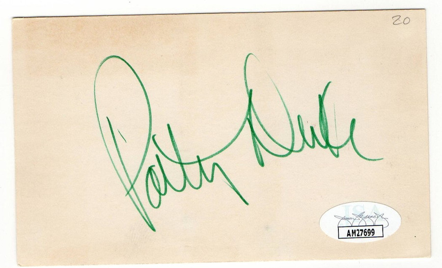 Patty Duke Signed Autographed Index Card The Miracle Worker JSA AM27699