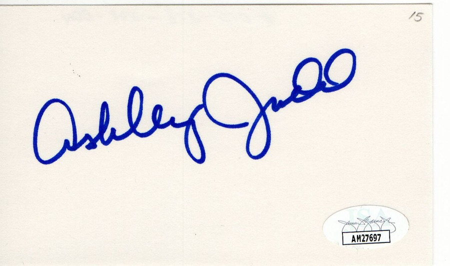 Ashley Judd Signed Autographed Index Card Heat A Time to Kill JSA AM27697