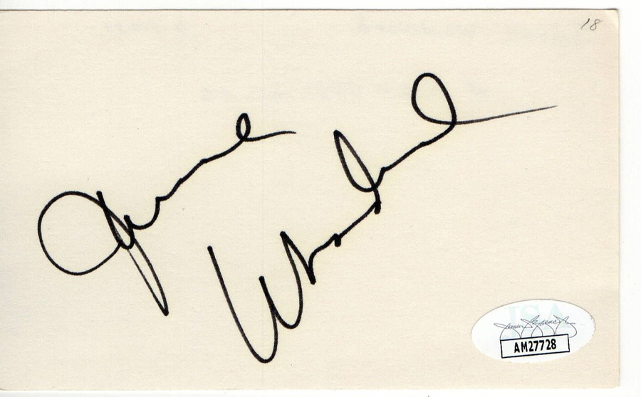 Joanne Woodward Signed Autographed Index Card Three Faces of Eve JSA AM27728