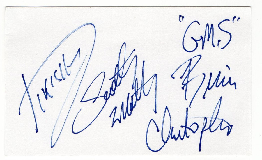 Brian Christopher Scott Taylor Rikishi Signed Autograph Index Card  JSA AM23937