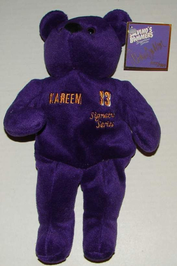 Kareem Abdul-Jabbar Salvino Slammer'S Laker Signature Bear Auto Signed Tag /1969