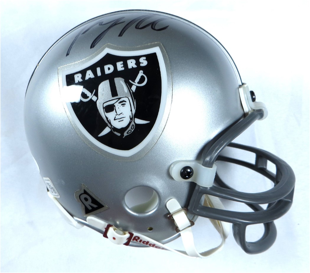 Kenyon Rambo Signed Autographed Ridell Mini Helmet Raiders JSA