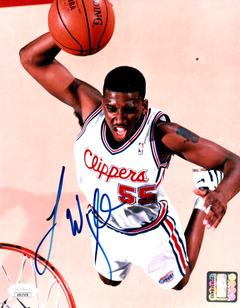Lorenzen Wright Signed Autographed 8X10 Photo Clippers Power Dunk