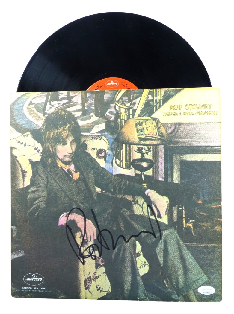 Rod Stewart Signed Autograph Record Album Cover Never a Dull