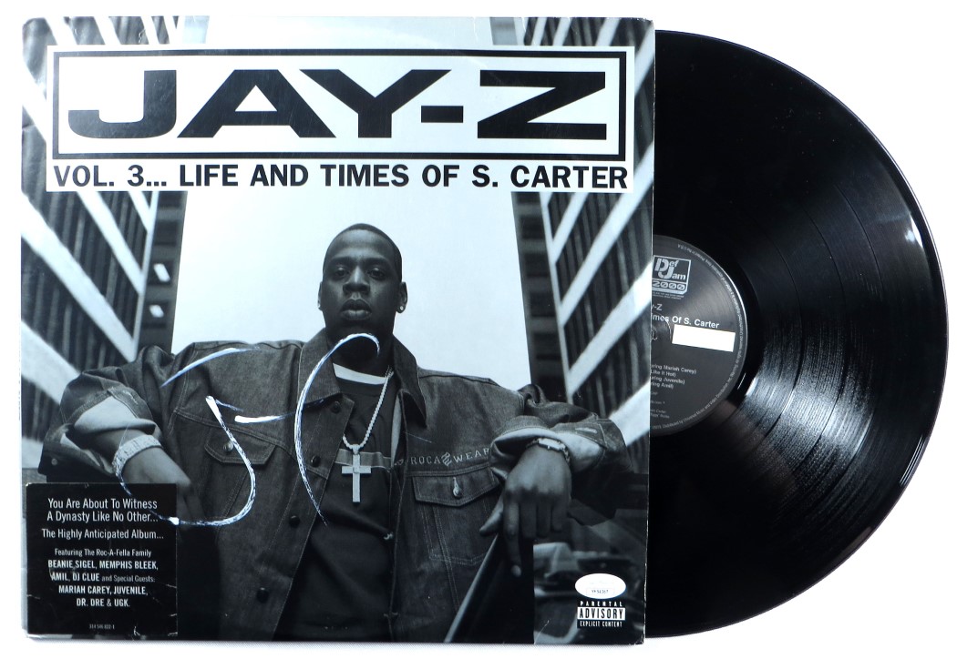 Jay-Z Autographed Record Album Cover Vol 3 Life and Times S Carter