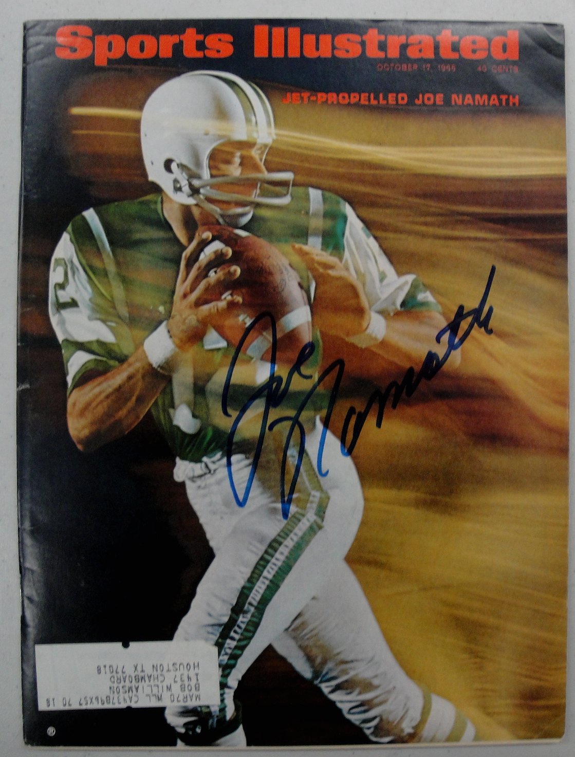 Joe Namath Signed 8X10 COA Online Authentics Autograph Jets