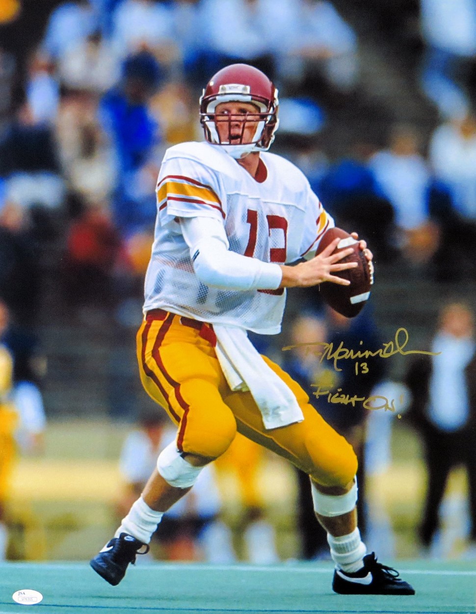 Todd Marinovich Signed Autographed 16X20 Photo USC Trojans Fight On JSA  U76305 - Cardboard Legends