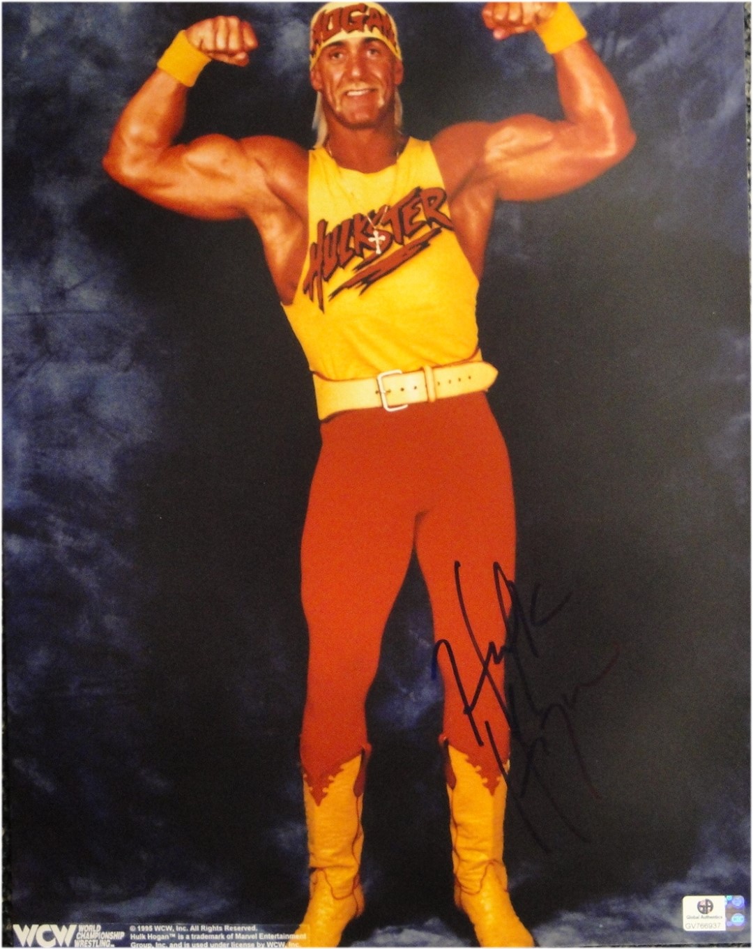 Hulk Hogan Hand Signed Autograph 11x14 Photo Sexy Flexing Posing
